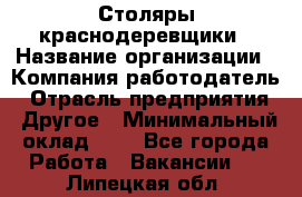 Столяры-краснодеревщики › Название организации ­ Компания-работодатель › Отрасль предприятия ­ Другое › Минимальный оклад ­ 1 - Все города Работа » Вакансии   . Липецкая обл.